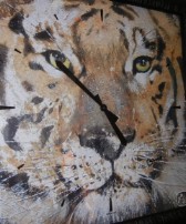 Orologio/Quadro con Tigre